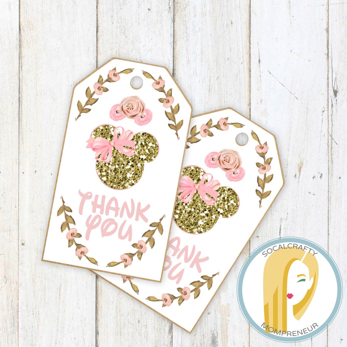 Printable Minnie Mouse Favor Tags / Minnie Party Favor Tag - Etsy