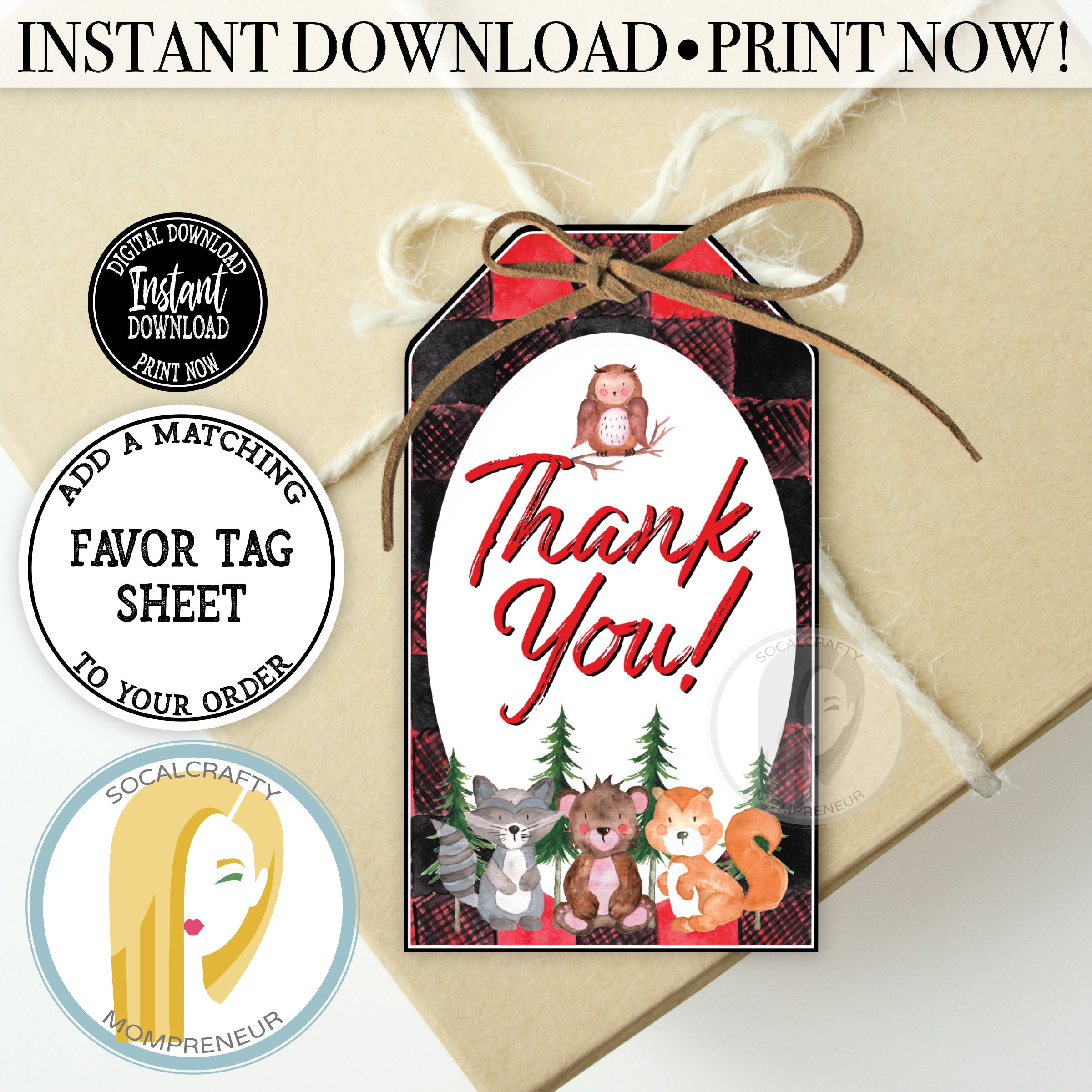 Printable Woodland Food Labels / Woodland Animals Place Cards Etsy