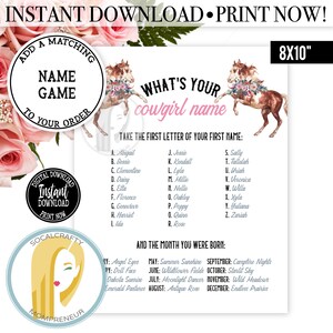 Printable Cowgirl Food Labels / Watercolor Horse Place Cards / - Etsy