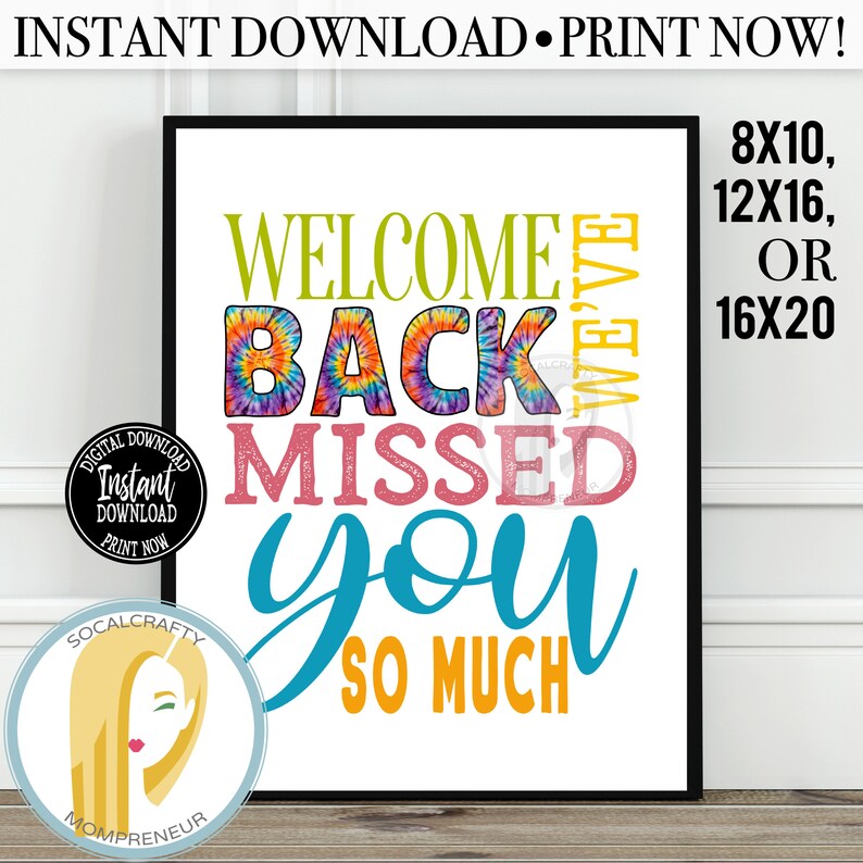Welcome Back We Missed You Printable Printable Word Searches