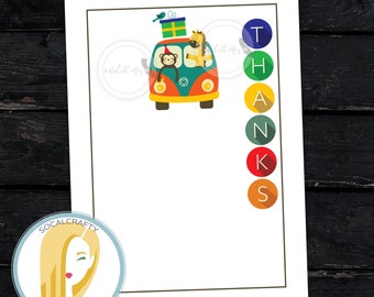 Printable Monkey Thank You Cards - Etsy