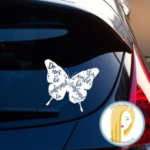 Bible Verse Vinyl Decal, Butterfly Decal, Butterfly Silhouette Decal, Laptop Decal, Laptop Sticker, Car Window Decal, Christian Vinyl Decals