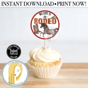 Printable Cowboy Cupcake Toppers / Horse Cupcake Topper / | Etsy