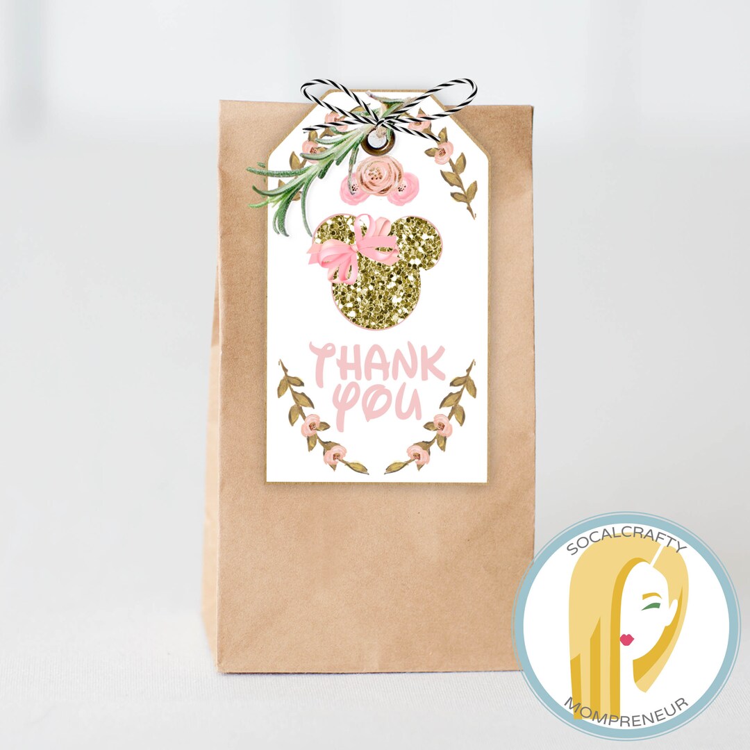 Printable Minnie Mouse Favor Tags / Minnie Party Favor Tag - Etsy