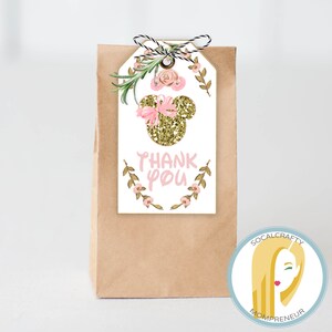 Printable Minnie Mouse Favor Tags / Minnie Party Favor Tag - Etsy