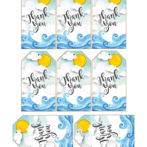 Printable Beach Party Favor Tags / Beach Favor Tag Instant - Etsy