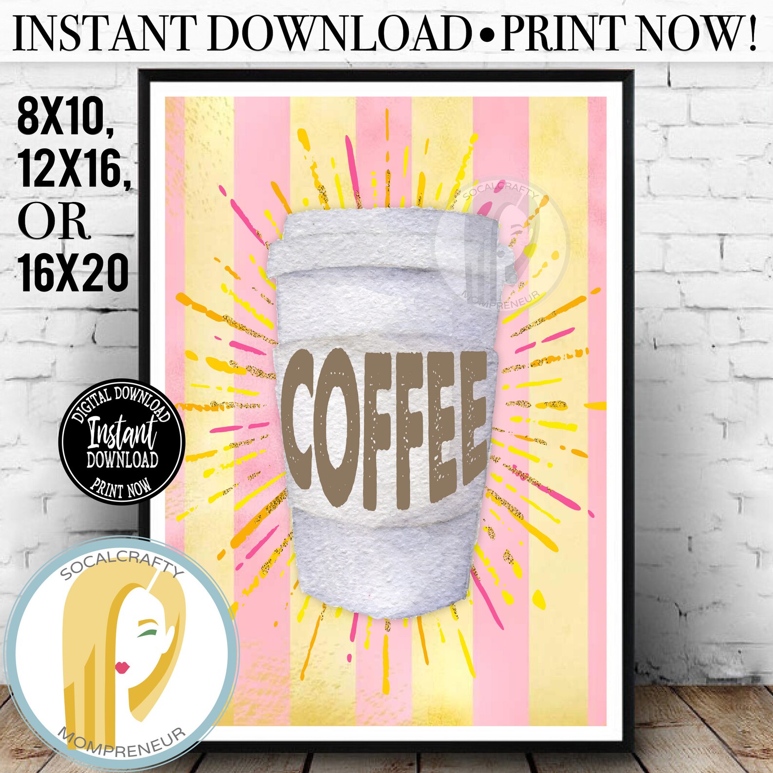 Printable Coffee Wall Print / Coffee Poster / Coffee Wall Art - Etsy