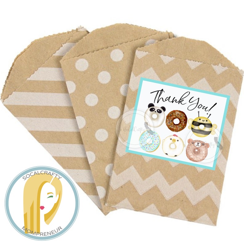 Animal Donuts Party Favor Tags Printable Donut Party - Etsy