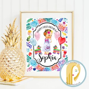 Fiesta Birthday Poster, Printable Party Supplies