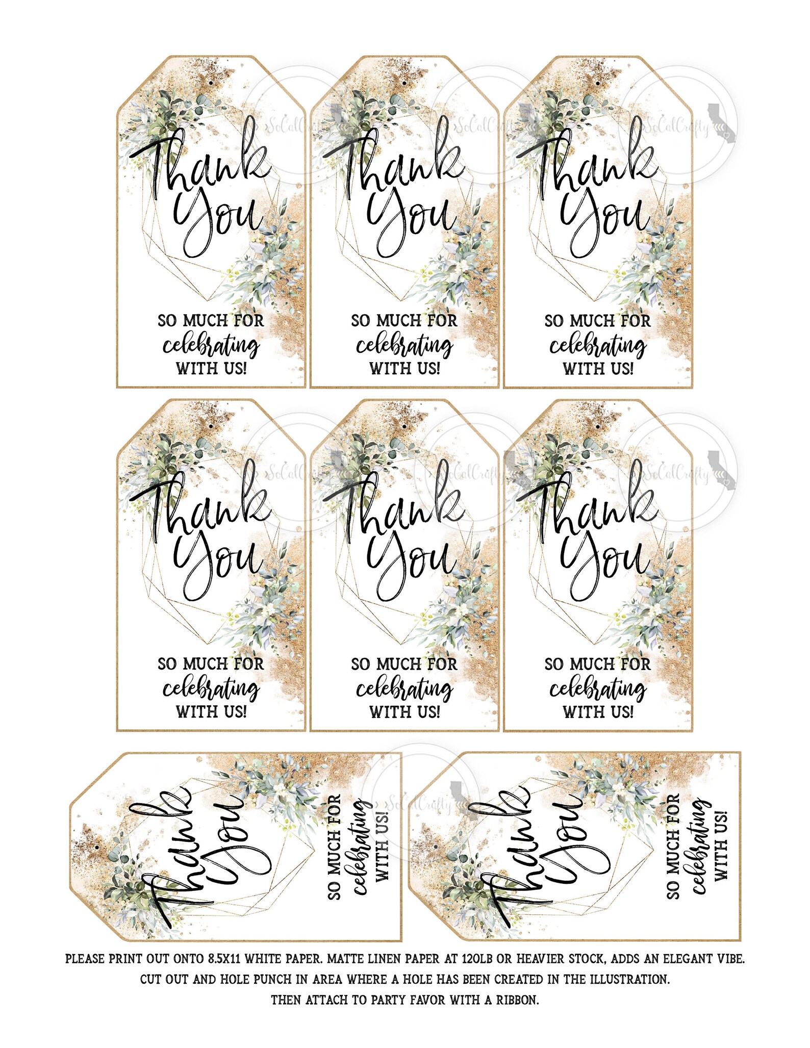 Printable Bridal Shower Favor Tags / Party Favor Tag Instant - Etsy