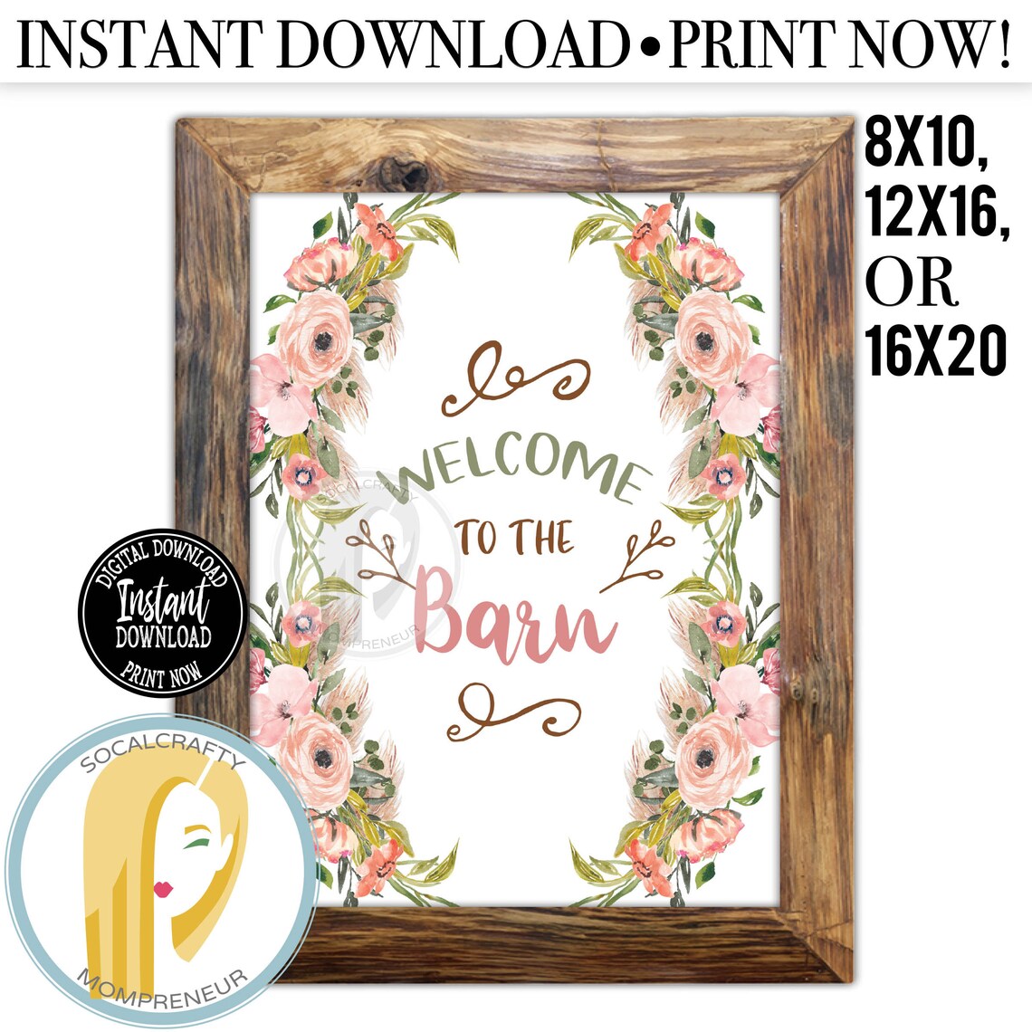 Printable Cowgirl Birthday Party Welcome Sign / Cowgirl | Etsy