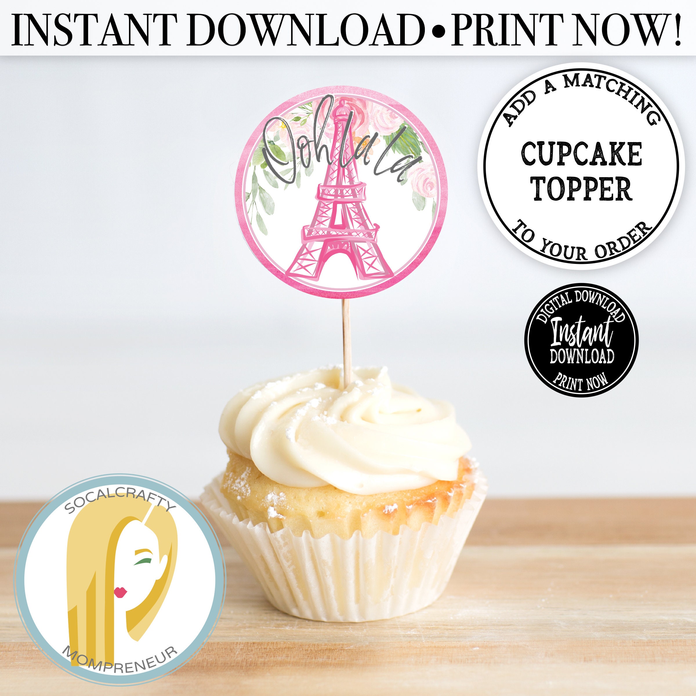 Printable Eiffel Tower Party Favor Tags / Paris Gift Tag Etsy