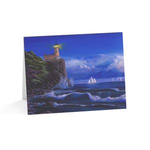 Cartões de felicitações do farol