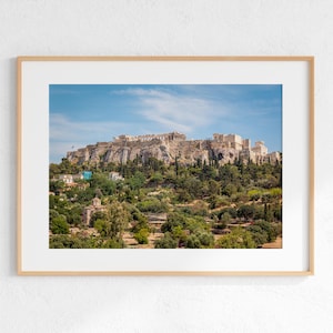 View from Philopappos Hill Photo, Acropolis of Athens Greece, Wall Art, Digital Download, Instant Download