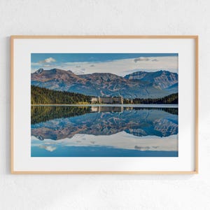 Lake Louise Chateau Landscape Photo, Banff National Park Canada, Wall Art, Digital Download, Instant Download