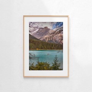 Emerald Lake Photo, Yoho National Park British Columbia Canada, Wall Art, Digital Download, Instant Download
