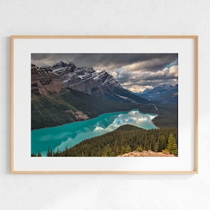 Peyto Lake Landschaft Foto, Banff Nationalpark Kanada, Wandkunst, digitaler Download, Sofort Download