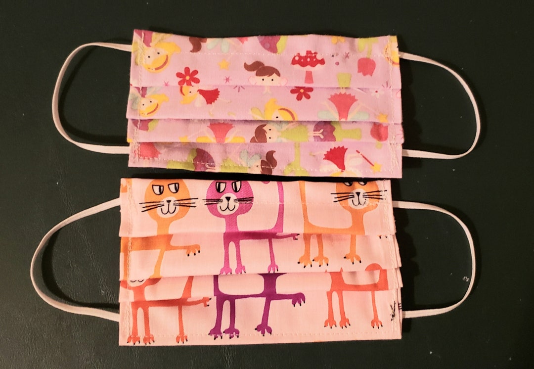 Little Girls Face Mask With Filter 3 Layers Etsy