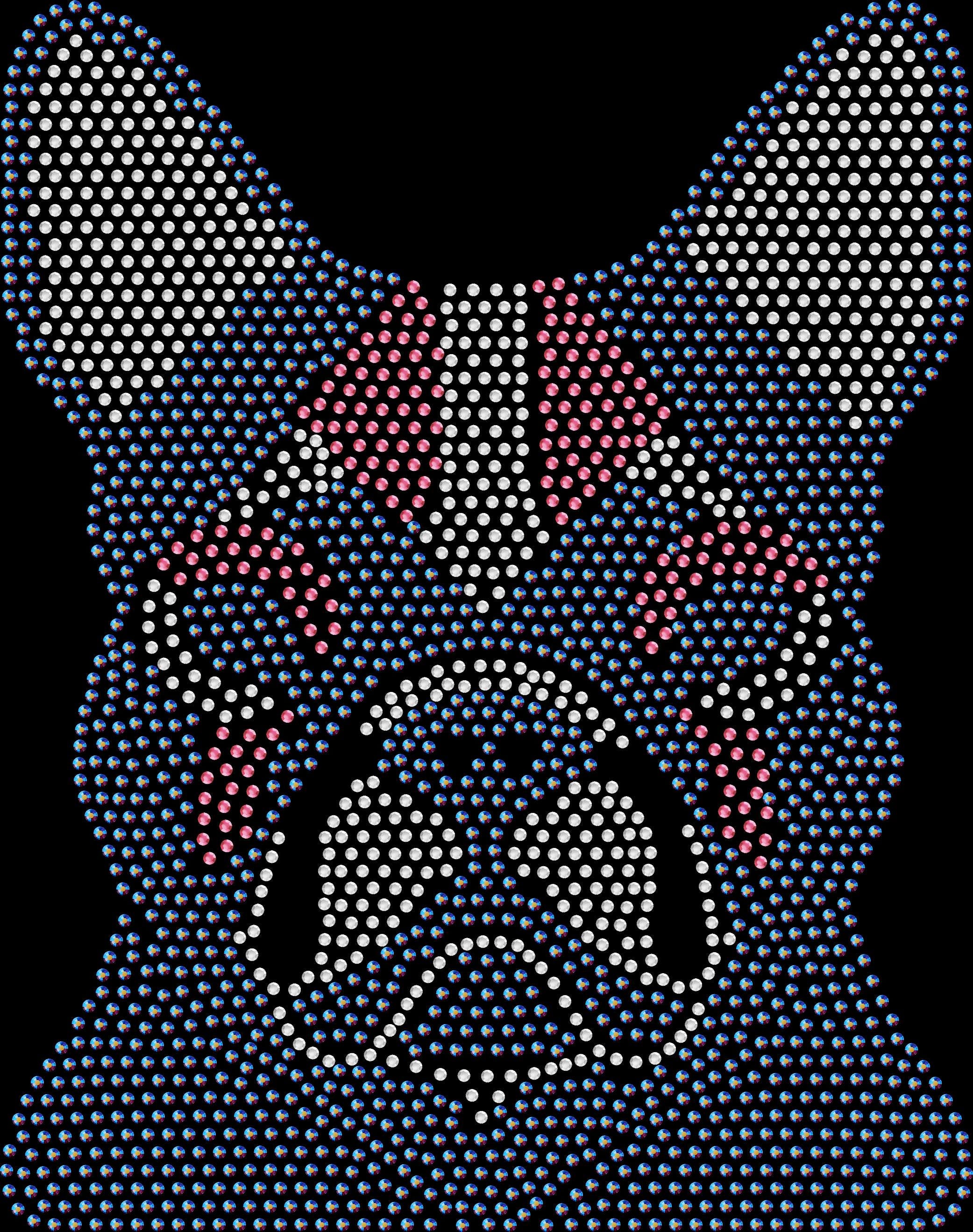 French Bull Dog Rhinestone Design SVG File Hotfix Rhinestones - Etsy