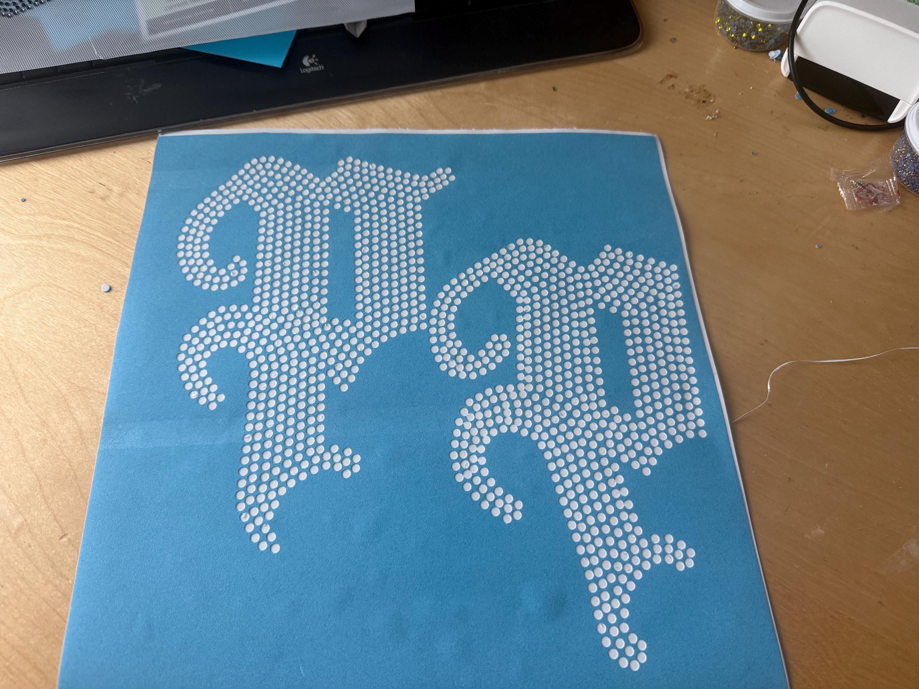 Custom Flock Design Custom Rhinestone Flock Template Cut to Your Design File Specifications ...