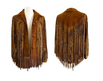 Lariat Leather Jacket Fringe 1970s - Etsy