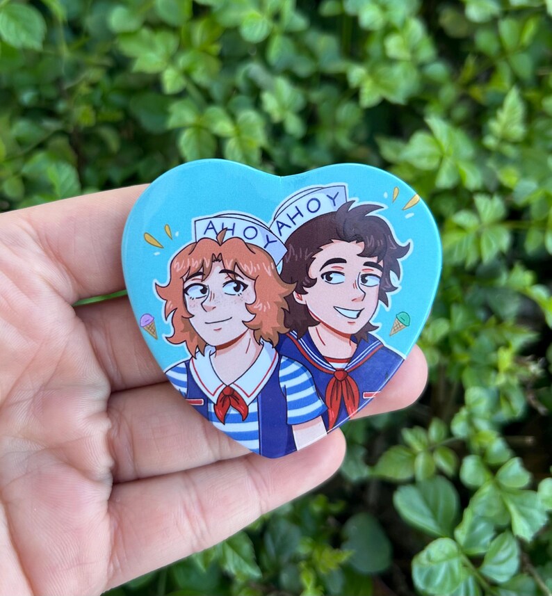 Stranger Things Heart Buttons - Etsy