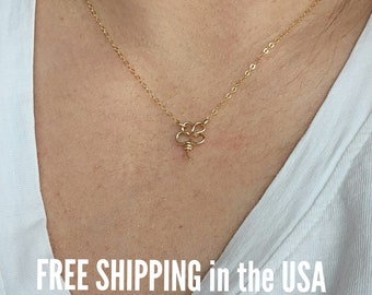 Clover necklace FREE SHIPPING gold St Patrick's Day shamrock