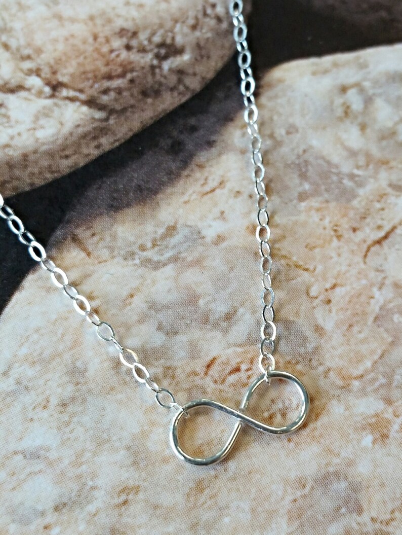 Sterling Silver Infinity Necklace FREE SHIPPING - Etsy