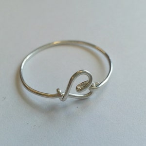 sterling silver heart ring stackable FREE SHIPPING image 3