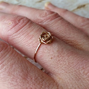 rose ring rose gold FREE SHIPPING 14k image 5