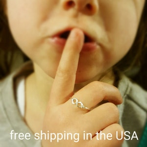 girls ring free shipping infinity sterling silver