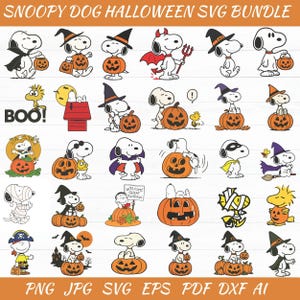 Snoopy Hund Halloween Bundle - Snoopy Hund Png Bundle - Süß Snoopy Gruselig Clipart - Snoopy Großer Kürbis Halloween Png - Süßer Snoopy Png