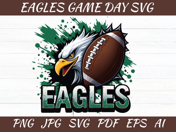 Eagles Game Day SVG: Philadelphia Football Mascot (Digital Download)