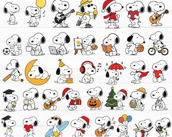 Paquete SVG de Snoopy Dog: Charlie Brown y sus amigos de Peanuts (descarga digital)