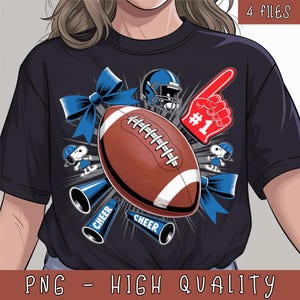 Funny Blue Cheer Football Game Day Coquette Bow Png, Touchdown Png, Football Coquette, Game Day Football, Football Bow, Touchdown Season Png