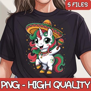 Cinco de Mayo Unicórnio Mexicano para Crianças e Meninas PNG, Unicórnio Fofo, Aniversário de Unicórnio, Sombrero Unicórnio PNG, Presente para Festa Mexicana, Festa Mexicana PNG
