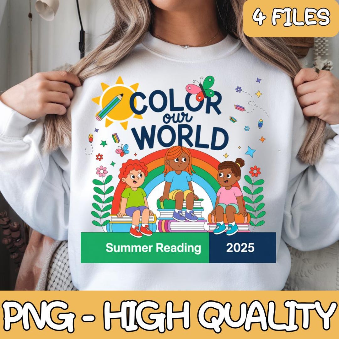 Color Our World Summer Reading Program 2025 Png, Book Lover, Book ...