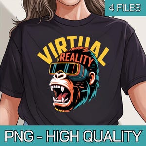 VR Virtual Reality Monkey Player Gamer Gorilla Gift png, Spiele Games Simulatie Videospiele Computerspiel, VR Gorilla Gaming png