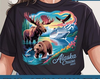 Alaska Cruise 2025 Matching Family Friends And Group Alaskan Png, Alaska Cruise 2025, Cruise Trip Souvenir, Cruise Ship Bear Mountains Png