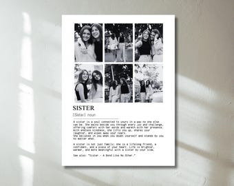 Personalized Sister Photo Collage Template, Custom Wall Art (Digital Download)