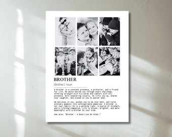 Personalisierte Bruder Foto-Collage, Benutzerdefinierte Wandkunst (Digitaler Download)