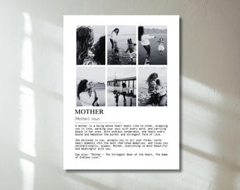 Personalized Mother Photo Collage, Custom Wall Art (Digital Download)
