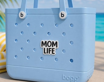 MOM Life Bogg Bag Charm | EVA Tote Accessory Decorations