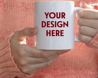 Tasse à café personnalisée en céramique de 11 oz – Design personnalisé