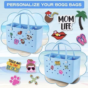 Custom Beach Bag Charms: Fits Bogg & Simply Southern Bags