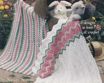 Vintage Baby Afghans Crochet Patterns | 6 Retro Ripple Designs (PDF Download)