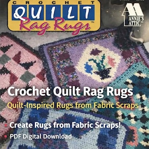 Motifs de tapis de courtepointe au crochet – chutes de tapis de tissu vintage (téléchargement PDF)