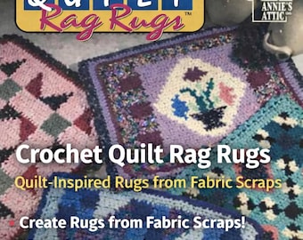 Crochet Quilt Rag Rug Patterns – Vintage Fabric Scrap Rugs (PDF Download)