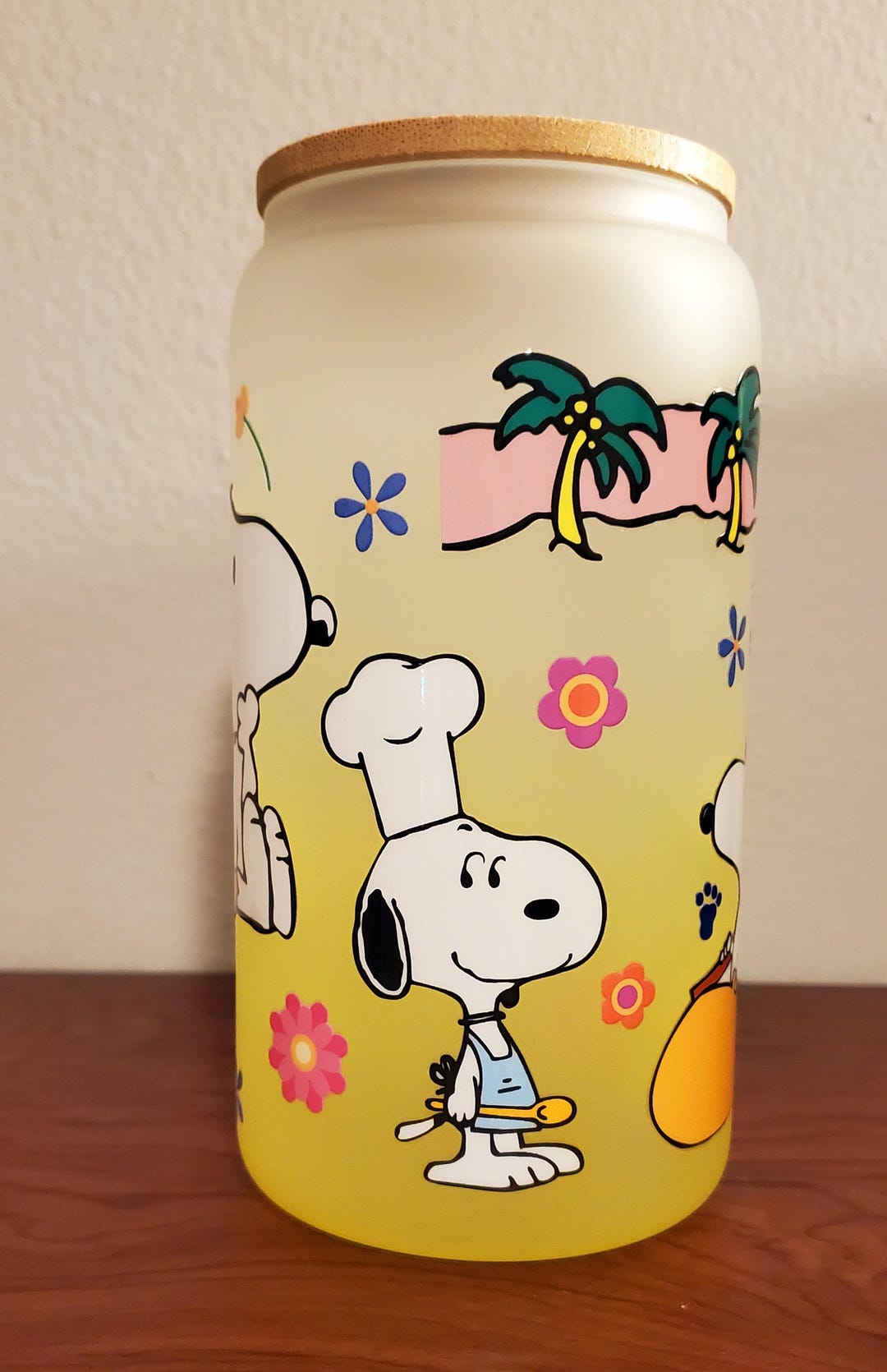 Frosted Yellow Snoopy Activities Classic Cooking Beach Tennis Winter ...