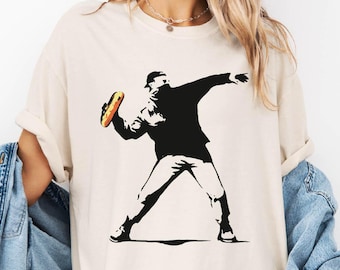 Free DC Sandwich Thrower Banksy Inspired Shirt, DC Statehood Advocate Anti-Trump Protest Sweatshirt, Protest Activism Comfort Colors T-Shirt